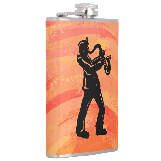 ニューヨークブギーナイツサクソフォンオレンジ フラスク (右)