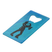 ニューヨークブギーナイツサクソフォンブルー クレジットカード栓抜き (正面アングル)