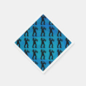 ニューヨークブギーナイツサクソフォンブルー スタンダードカクテルナプキン (角)