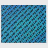 ニューヨークブギーナイツサクソフォンブルー ラッピングペーパー (フラット)