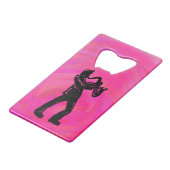 ニューヨークブギーナイツサクソフォンホットピンク クレジットカード栓抜き (裏面アングル)