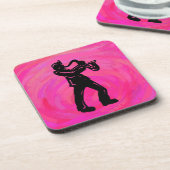 ニューヨークブギーナイツサクソフォンホットピンク コースター (左側)