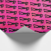 ニューヨークブギーナイツサクソフォンホットピンク ラッピングペーパー (角)