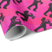ニューヨークブギーナイツサクソフォンホットピンク ラッピングペーパー (ロールコーナー)