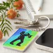 ニューヨークブギーナイツサクソフォンレインボー キーホルダー (正面右)