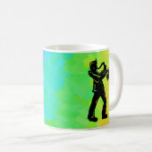 ニューヨークブギーナイツサクソフォンレインボー コーヒーマグカップ (正面右)