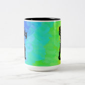 ニューヨークブギーナイツサクソフォンレインボー ツートーンマグカップ (中央)