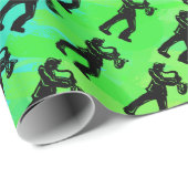 ニューヨークブギーナイツサクソフォンレインボー ラッピングペーパー (ロールコーナー)