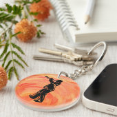 ニューヨークブギーナイツトランペットオレンジ キーホルダー (正面右)