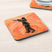 ニューヨークブギーナイツトランペットオレンジ コースター (左側)
