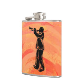 ニューヨークブギーナイツトランペットオレンジ フラスク (左)