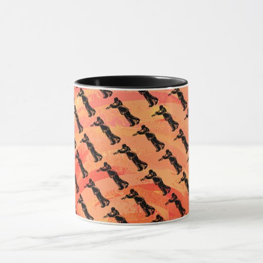 ニューヨークブギーナイツトランペットオレンジ マグカップ (中央)