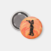 ニューヨークブギーナイツトランペットオレンジ マグネット (正面/裏面)