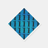 ニューヨークブギーナイツトランペットブルー スタンダードカクテルナプキン (角)