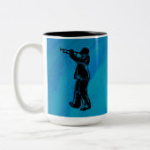 ニューヨークブギーナイツトランペットブルー ツートーンマグカップ (左)