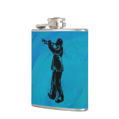 ニューヨークブギーナイツトランペットブルー フラスク (左)