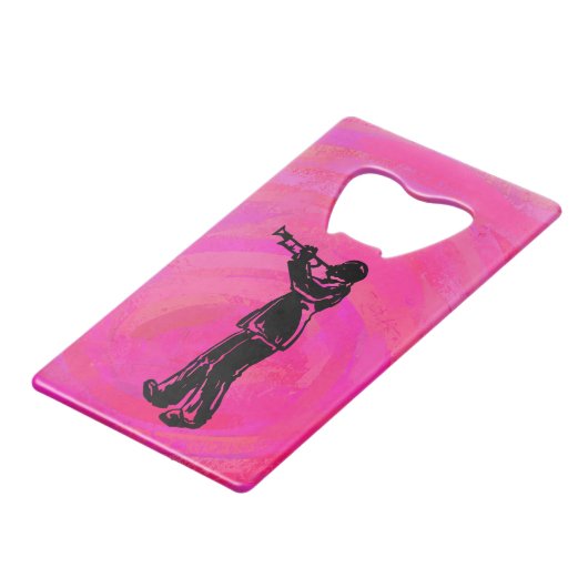 ニューヨークブギーナイツトランペットホットピンク クレジットカード栓抜き (裏面アングル)