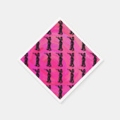 ニューヨークブギーナイツトランペットホットピンク スタンダードカクテルナプキン (角)