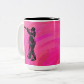 ニューヨークブギーナイツトランペットホットピンク ツートーンマグカップ (正面左)