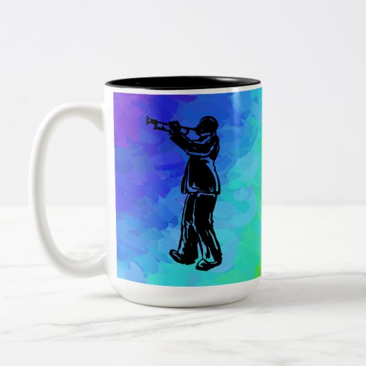 ニューヨークブギーナイツトランペットレインボー ツートーンマグカップ (左)