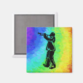 ニューヨークブギーナイツトランペットレインボー マグネット (正面/裏面)