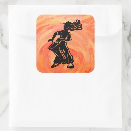 ニューヨークブギーナイツドラムオレンジ スクエアシール (バッグ)