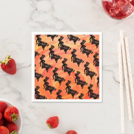 ニューヨークブギーナイツドラムオレンジ スタンダードカクテルナプキン (インサイチュ)