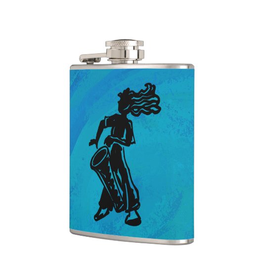 ニューヨークブギーナイツドラムブルー フラスク (左)
