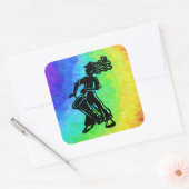 ニューヨークブギーナイツドラムレインボー スクエアシール (封筒)