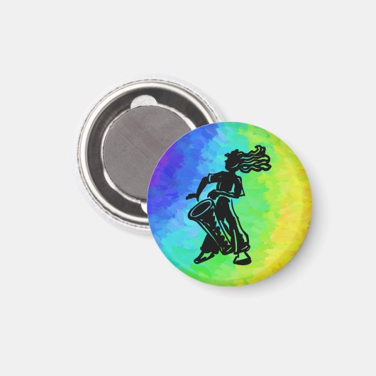 ニューヨークブギーナイツドラムレインボー マグネット (正面/裏面)