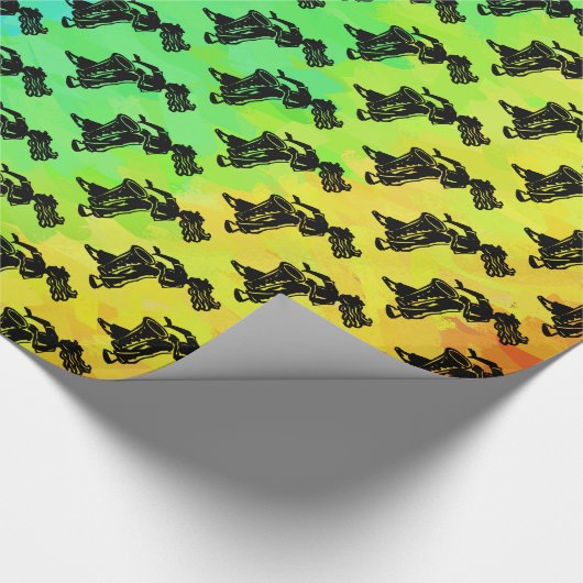 ニューヨークブギーナイツドラムレインボー ラッピングペーパー (角)