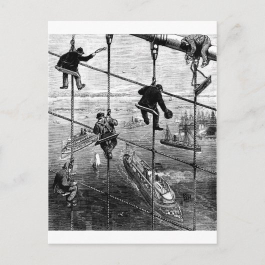 ニューヨークブクリンブリッジ， 1883 ポストカード (正面)