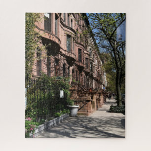 ニューヨークブラウンストーンズアッパーウエストサイド建物NYC ジグソーパズル