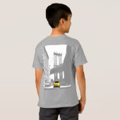 ニューヨークブルックリンイエロータクシボーイズバックプリント Tシャツ (裏面フル)