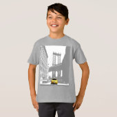 ニューヨークブルックリンイエロータクシーキッズボーイズテンプレート Tシャツ (正面フル)