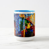 ニューヨークブルックリンクルーズポートステンドグラスマグカップ ツートーンマグカップ (中央)