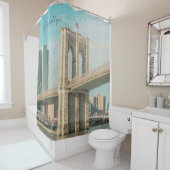 ニューヨークブルックリンブリッジシャワーカーテン シャワーカーテン (インサイチュ)
