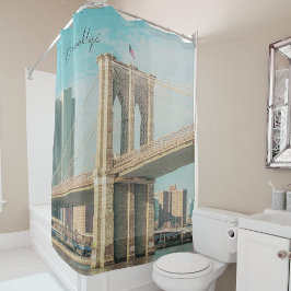 ニューヨークブルックリンブリッジシャワーカーテン シャワーカーテン