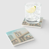 ニューヨークブルックリンブリッジ ストーンコースター (横)