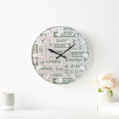 ニューヨークブロードウェイブルックリンカスタマイズブリッジ ラージ壁時計 (ホーム)