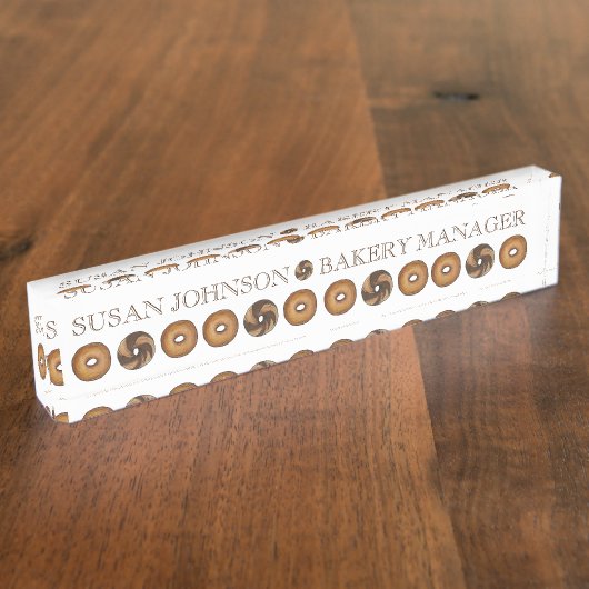 ニューヨークベーゲルズデリベーカリーマネージャーシェフグルメ デスクネームプレート (側面)