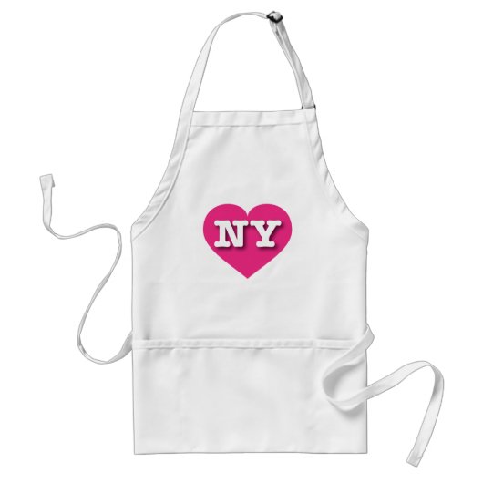 ニューヨークホットピンクハート- I love NY スタンダードエプロン (正面)