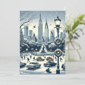 ニューヨークホリデーエレガンス – カスタマイズ可能なカード。 シーズンカード (スタンド正面)