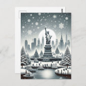 ニューヨークホリデーエレガンス。カスタマイズ可能なカード ポストカード (正面/裏面)