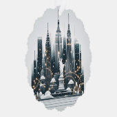 ニューヨークホリデーエレガンス – カスタマイズ可能なクリスマス オーナメントカード (右)