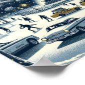 ニューヨークホリデーエレガンス – カスタマイズ可能なクリスマス ポスター (角)