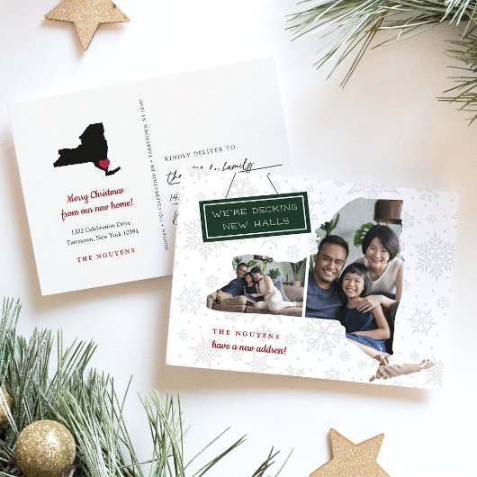 ニューヨークホリデームービングアナウンスメントハガキ シーズンポストカード