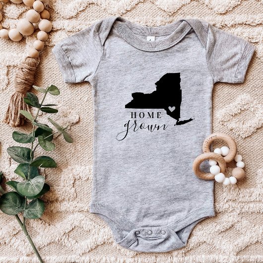 ニューヨークホームグロウン州ティー ベビーボディスーツ
