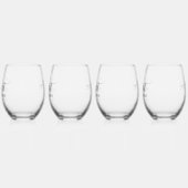 ニューヨークホームスウィートホーム ステムなしワイングラス (左)