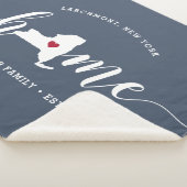 ニューヨークホーム州 パーソナライズされた シェルパブランケット (3/4)